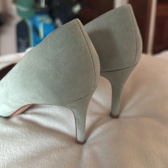Elegant Mint Women's Size 5.5 Suede Pumps by A New Day Classy Boss Lady Heels - Picture 2 of 6